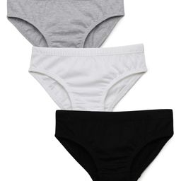 Charm n Cherish Pack Of 3 Solid Briefs - Grey White & Black-image-41