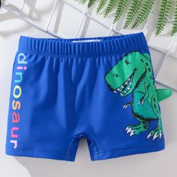Kookie Kids Swimming Trunk with Dino & Text Print - Blue-image-24