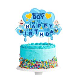 Zyozi Birthday Cake Toppers for Baby Boys Birthday Party Decorations-image-1