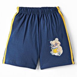 Tango Single Jersey Knit Knee Length Shorts With Teddy Bear Print - Royal Blue-image-93