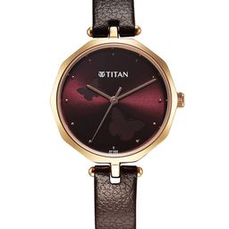 Titan Women Brass Dial & Leather Straps Analogue Watch2702WL01-image-32