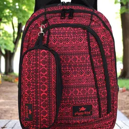 ECHOBOOMERS Unisex Geometric Printed Backpack-11