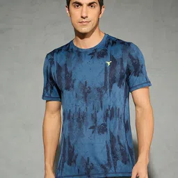 Technosport Men Jacquard Slim Fit Round Neck Sports T-shirt with Double Cool-image-51