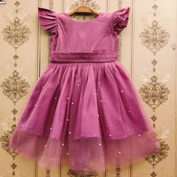 BAESD Girl Embellished Bow Tulle Fit & Flare Dress-image-13