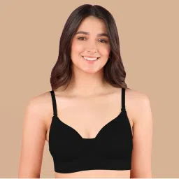 Nykd by Nykaa Adapt360° Lift & Support Padded Non Wired Barely There T-Shirt Bra NYB362 Black-picture-12