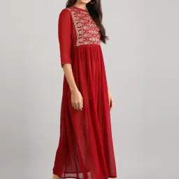 Aurelia Red Printed A Line Kurta image 4