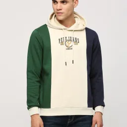 Pepe Jeans Multicolored Regular Fit Colour Block Hooded Sweatshirt image 1