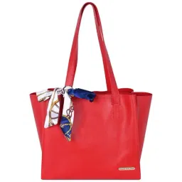 Bagsy Malone Red Solid Medium Tote Handbag-picture-3