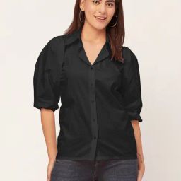 Moomaya Black Regular Fit Shirt-image-65