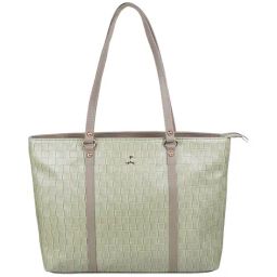 Mochi Green Synthetic Textured Tote Handbag-image-28