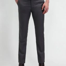 Arrow Grey Slim Fit Trousers-image-75