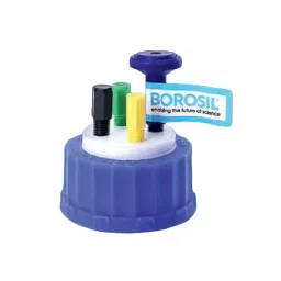 Borosil 4 Ports Polypropylene Multiport HPLC Cap with GL45 Neck, 1513C04 (Pack of 4)-46
