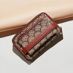 ZOUK Fatehpur Fresco Multicolor Printed Small Zip Around Wallet for Women image 1