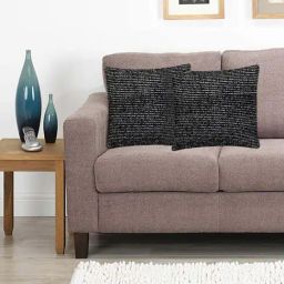 Saral Home Black Cotton Cushion Covers - Set of 2-image-44