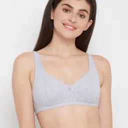 Clovia Grey Non Wired Non Padded Full Coverage Bra-picture-0