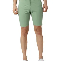 Peter England Light Green Shorts-image-27
