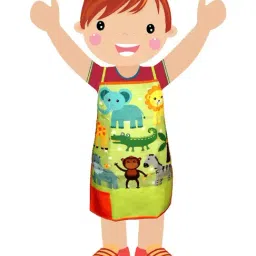 Swayam Multicolor Cotton 200 TC Kids Apron - Set of 1-46