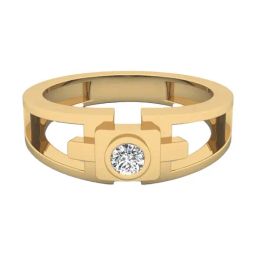 SHINE ETERNAL Lab Grown Diamond 18k (750) Yellow Gold Ring for Men-picture-14