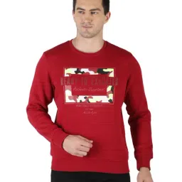 Monte Carlo Red Regular Fit Printed Sweatshirt-22
