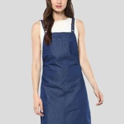 StyleStone Blue Regular Fit Shift Dress-image-15