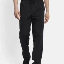 Octave Black Regular Fit Trackpants-picture-7