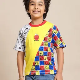 Kidsville Boys Multicolor Cotton Color Block Tshirt-picture-6