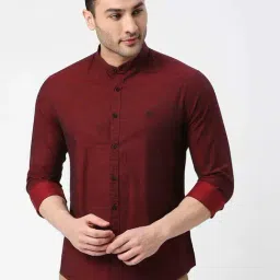 Dragon Hill Maroon Slim Fit Shirt-picture-2