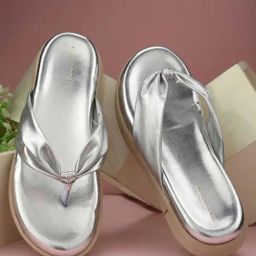 Clog London Women's Silver Thong Wedges-image-52