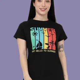 Kryptic Black Printed Lounge T-Shirt-picture-4