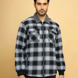 ATG By Wrangler Grey Regular Fit Check Shacket image 1