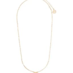 Forever New Gold Minimal Fern Flower Necklaces-93