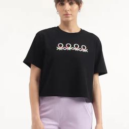 United Colors of Benetton Black Printed T-Shirt-picture-32