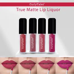 CurlyTales Set of 4 True Airy Matte Lip Color 4 ml - Shade 06, 09, 10, 12-34