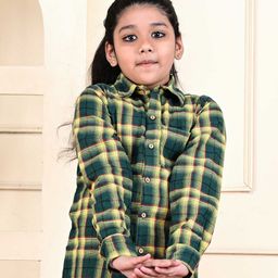 Billion Unisex Kids Tartan Checks Opaque Checked Formal Shirt-image-32