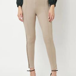Crimsoune Club Beige Slim Fit Mid Rise Jeggings-image-66