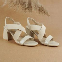 London Rag Women's Beige Cross Strap Sandals-image-65