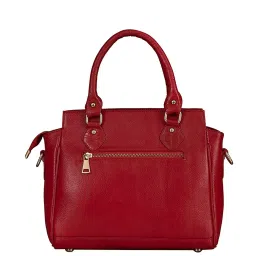 HiLEDER Red Solid Medium Satchel Handbag image 3