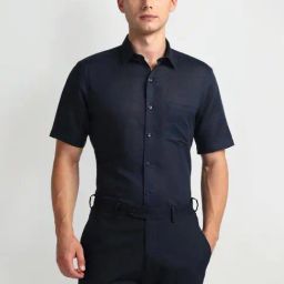 Arrow Blue Linen Regular Fit Shirt-picture-17