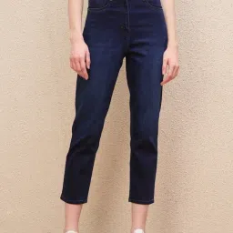 Iconic Blue Solid Slim Fit Stretchable Jeans-image-45