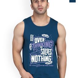 SLOWLORIS Men Pack Of 2 Sleeveless Printed Bio-Wash Cotton Gym Vest-picture-12