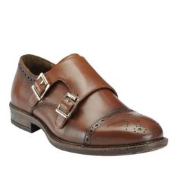 Teakwood Leathers Wood Brown Monk Shoes-image-5