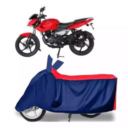 Auto Pearl Polyester Two Wheeler Cover for Bajaj Pulsar 135 (Red Blue)-25