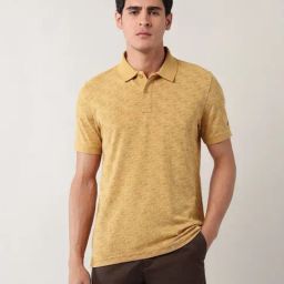 Arrow Sport Yellow Cotton Regular Fit Floral Print Polo T-Shirt-picture-17