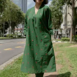 Suta Green Cotton Self Design Kurta Set-picture-34