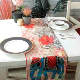Romee Cream Polyester Ethnic Runners-image-99