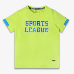 Ed-a-Mamma Kids Green Printed T-Shirt-image-54