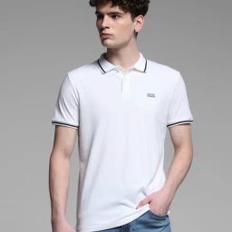 Jack & Jones White Cotton Regular Fit Solid Polo T-Shirt-image-27