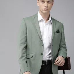 V Dot Self Design Skinny Fit Single-Breasted Formal Blazers-picture-55