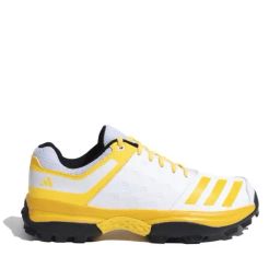 adidas Men's CriNU 23 M White & Yellow Cricket Shoes-image-98