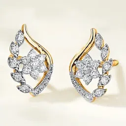 P.N.Gadgil Jewellers Ornate Flora 18kt Yellow Gold Stud Earring for Woman-image-76